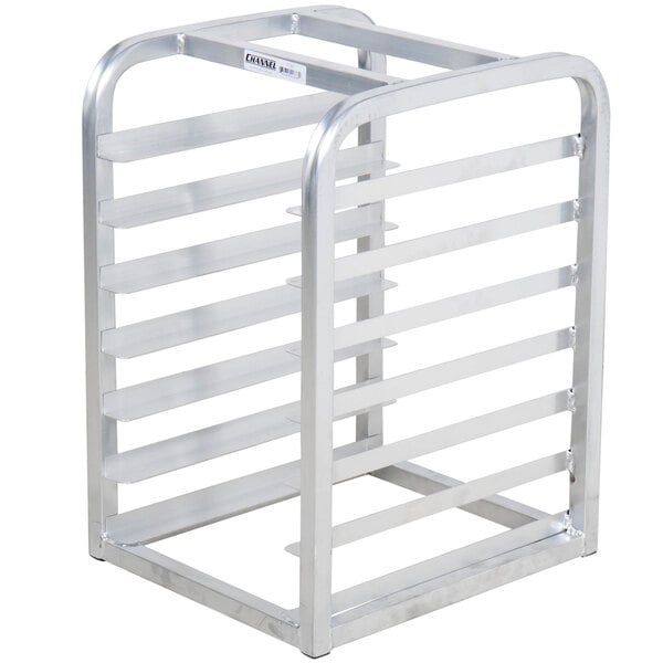 15.5" 7-Pan Heavy-Duty Aluminum Bun Pan Rack - Half Size, Table Top End Load