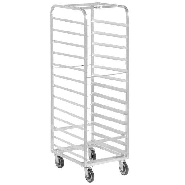 20.5" 13-Pan Heavy-Duty Aluminum Walk-In Bun Pan Rack - End Load
