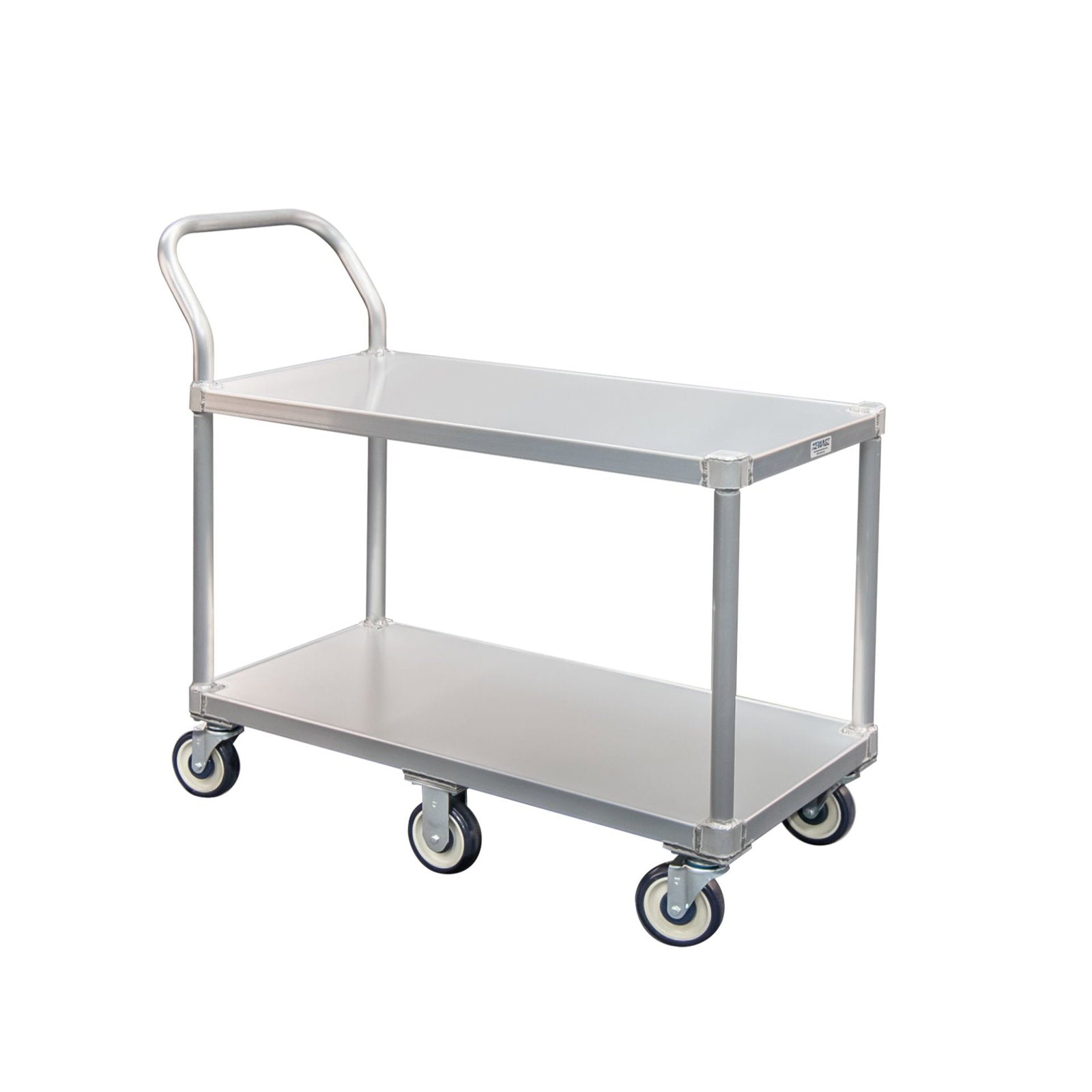 New Age 2-Shelf Solid Utility Cart, 19" x 48", 800 lb Capacity