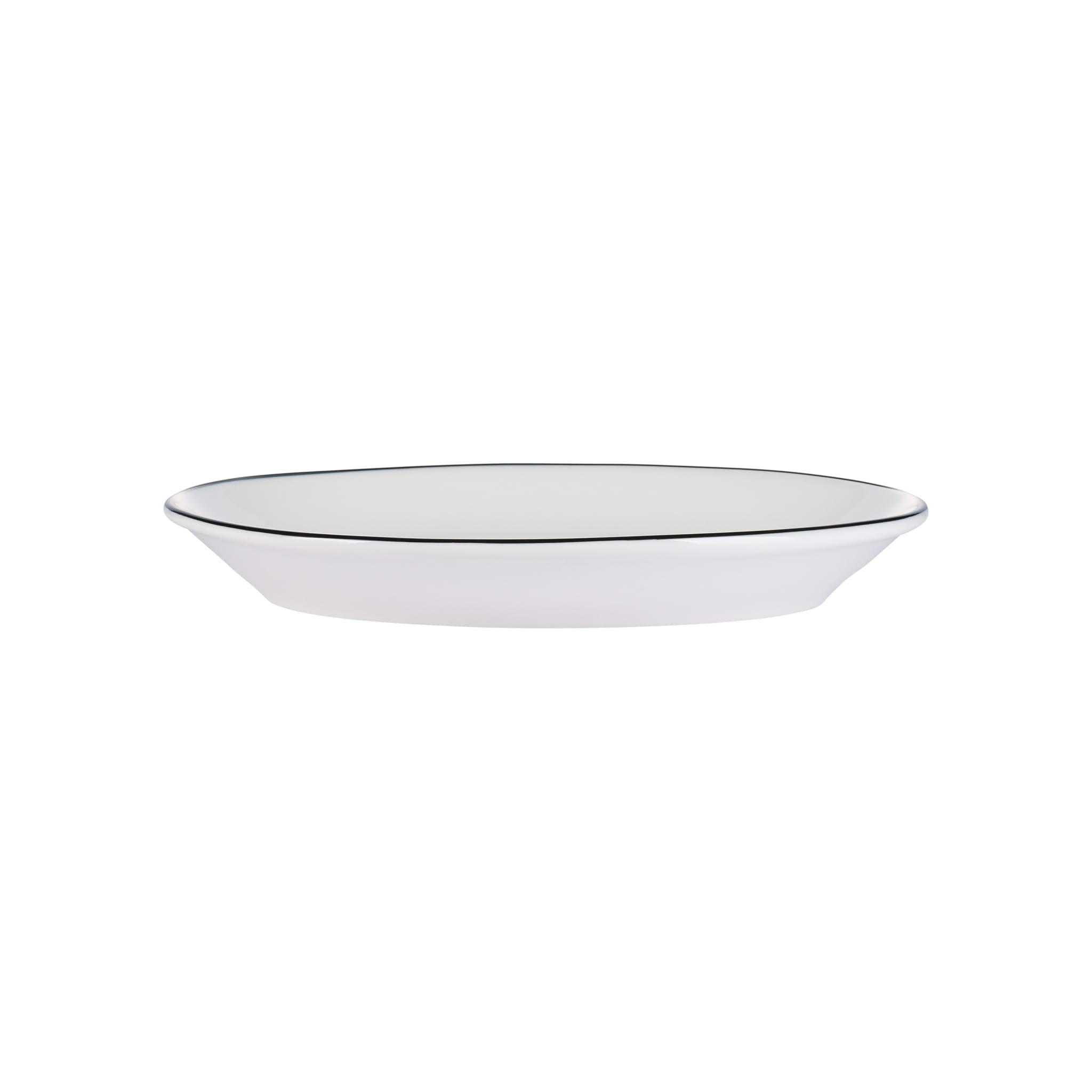 Porcelana Linea 9.75" x 7.5" Rectangular Platter, Black