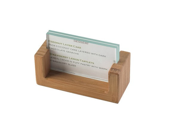Bamboo 3-1/2" x 2" Mini Menu Card Holder
