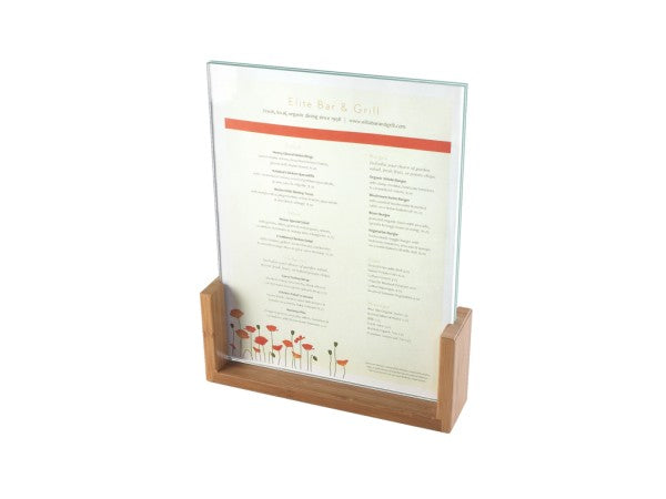 Bamboo 4"x11" Tall Menu Card Holder