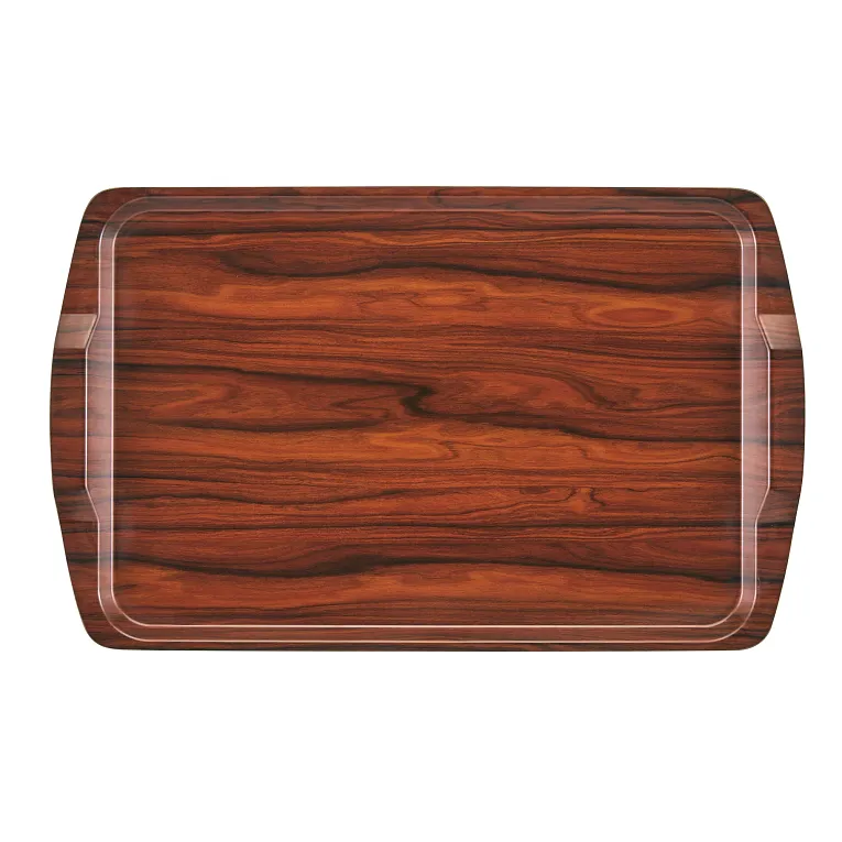 Room Service Tray, rectangular, 14" x 21", walnut