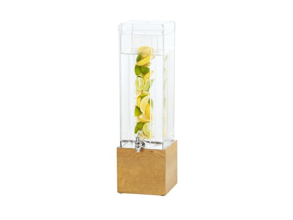 8.5" Rustic Pine Acrylic Dispenser, Infuser