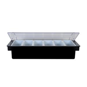 19-1/2" Condiment Caddy with Ice Compartment, Black