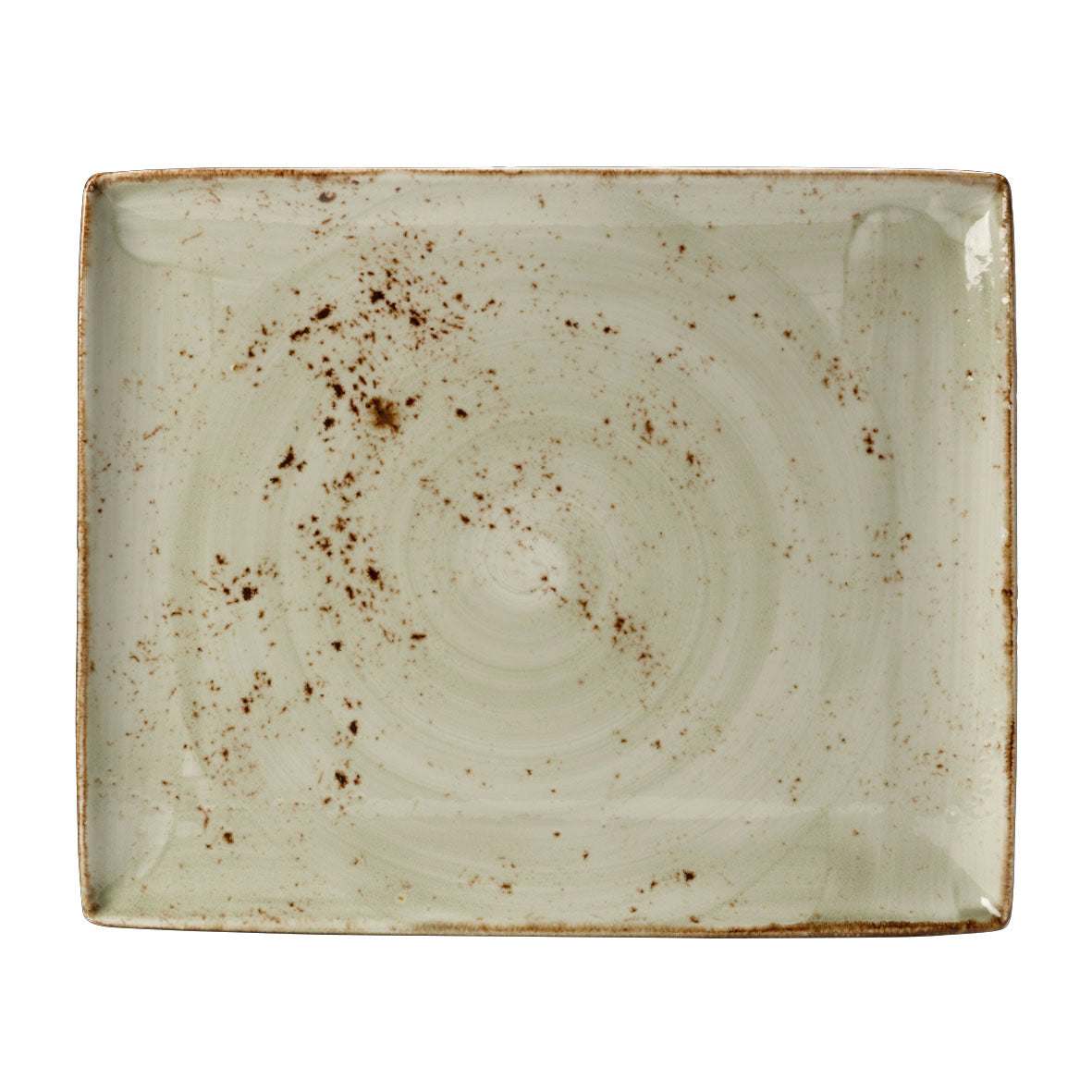 Rectangle Platter L 13.5" W 10.625" Craft Green