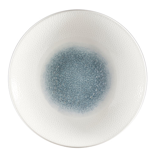 Raku 10" Round Coupe Plate, Topaz Blue