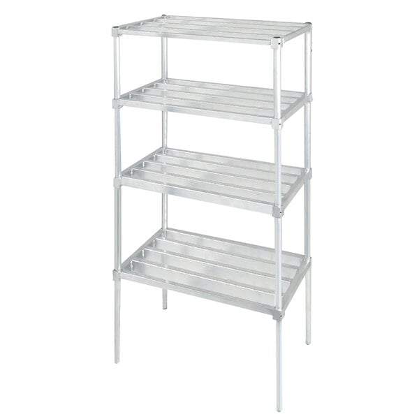 24" x 60" Adjustable Tubular Aluminum 4-Shelf Kit