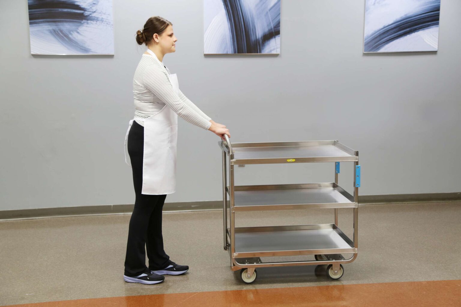 Push-Pull Heavy Duty Utility Cart, 3-Tier, Open Design, 700 lb. Capacity