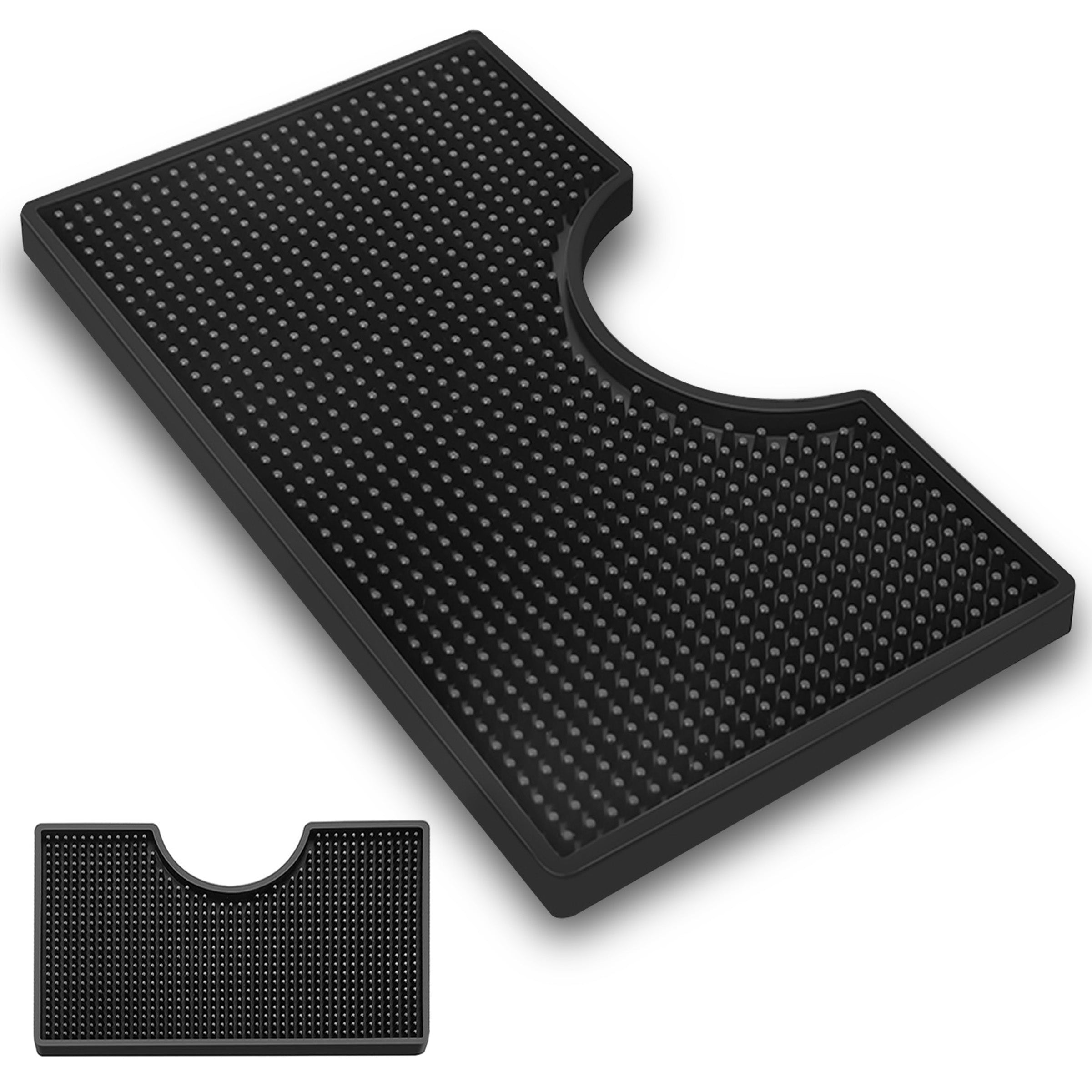 12" x 7" Draft Beer Drip Tray Mat, Black