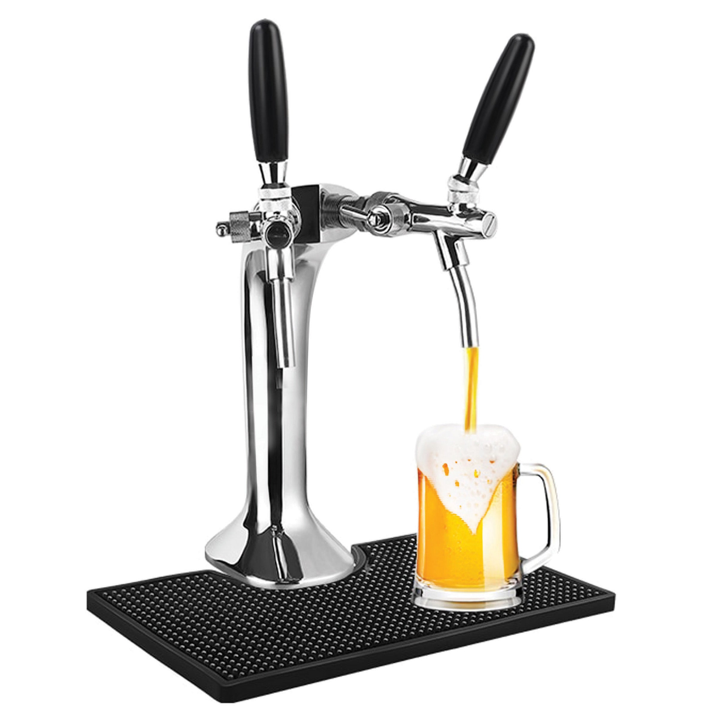 12" x 7" Draft Beer Drip Tray Mat, Black