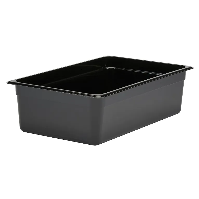 Camwear® 20.6 qt. Full Size Black Polycarbonate Food Pan
