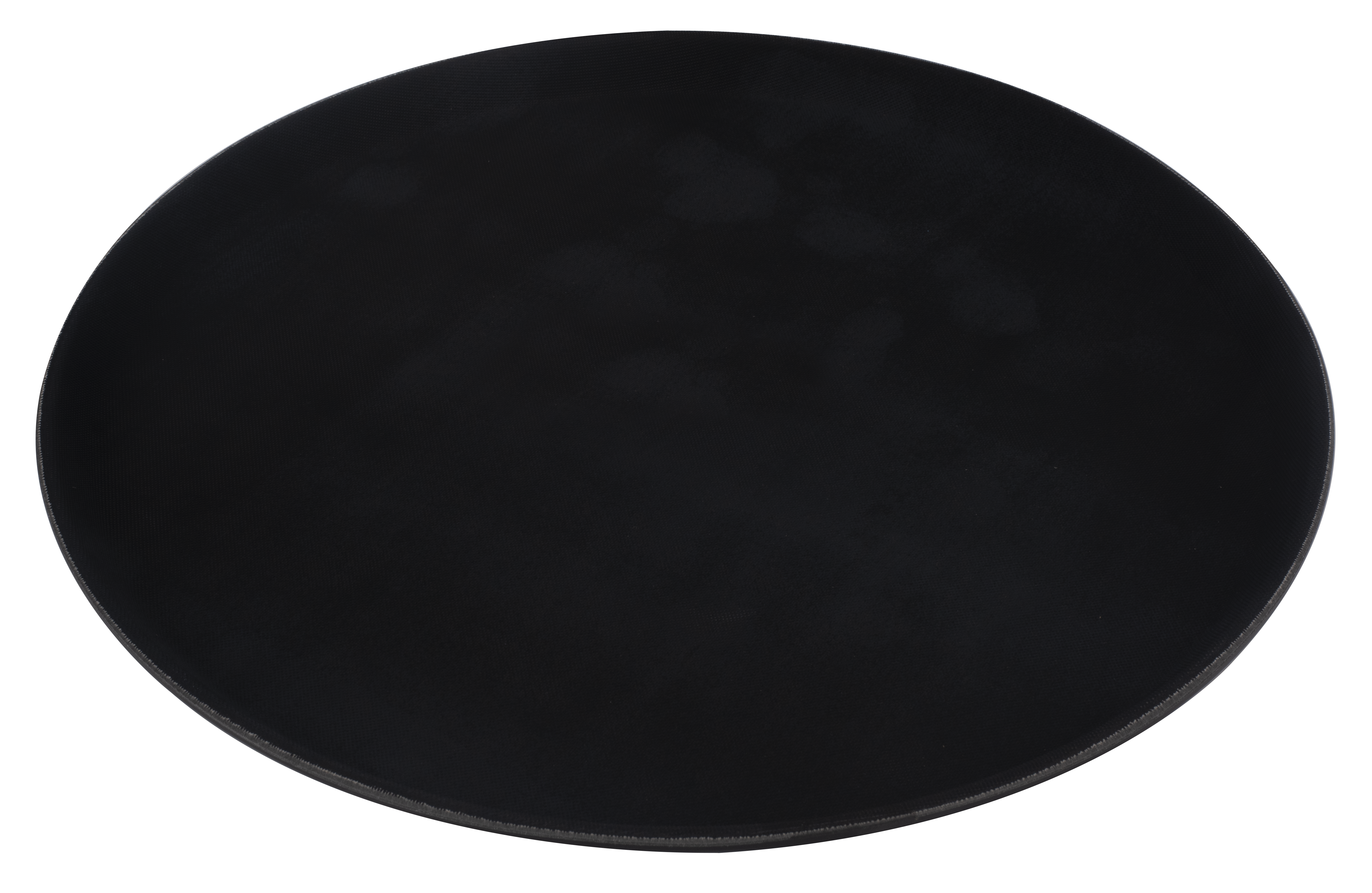 Serving Tray Rubber Lined, 16" Round, Black, Plastic