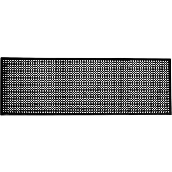 VIP TopDek Junior 3' x 9'-10" Black Light-Duty Rubber Anti-Fatigue Floor Mat - 1/2" Thick