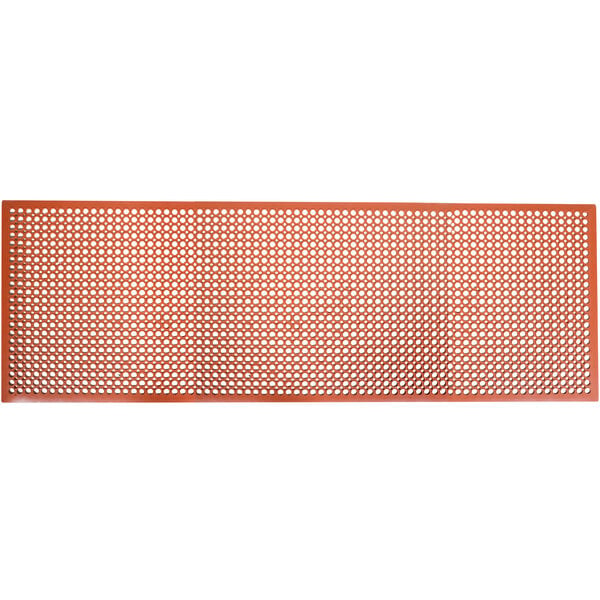 VIP TopDek Junior 3' x 9'-10" Red Light-Duty Rubber Anti-Fatigue Floor Mat - 1/2" Thick