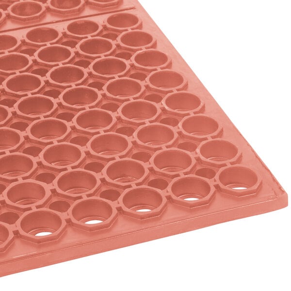 VIP Tuffdek Anti-Fatigue Mat - 3' x 3', Rubber, Red