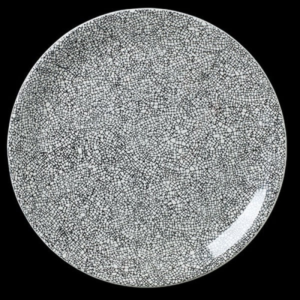 Ink Crackle Taste Coupe Plate 11.75"