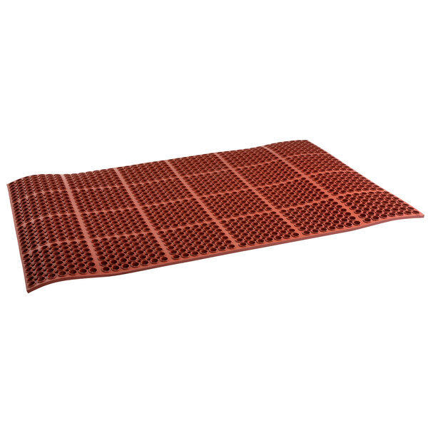 VIP Deluxe Anti-Fatigue Mat - 58-1/2" x 39", Rubber, Red
