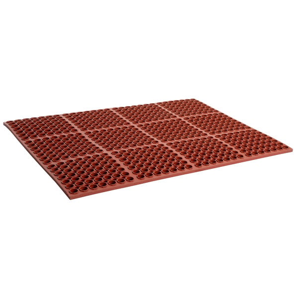 VIP Deluxe Anti-Fatigue Mat - 29" x 39", Rubber, Red