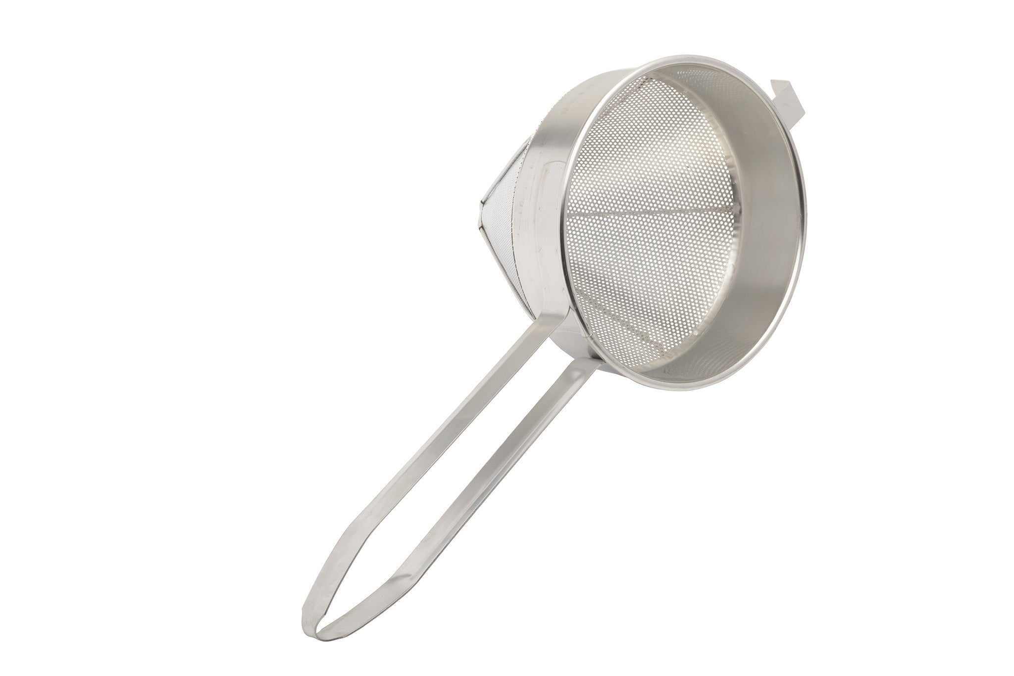 Chinese Strainer, 8"D, Fine Mesh, Stainless Steel with Reinforced Rim