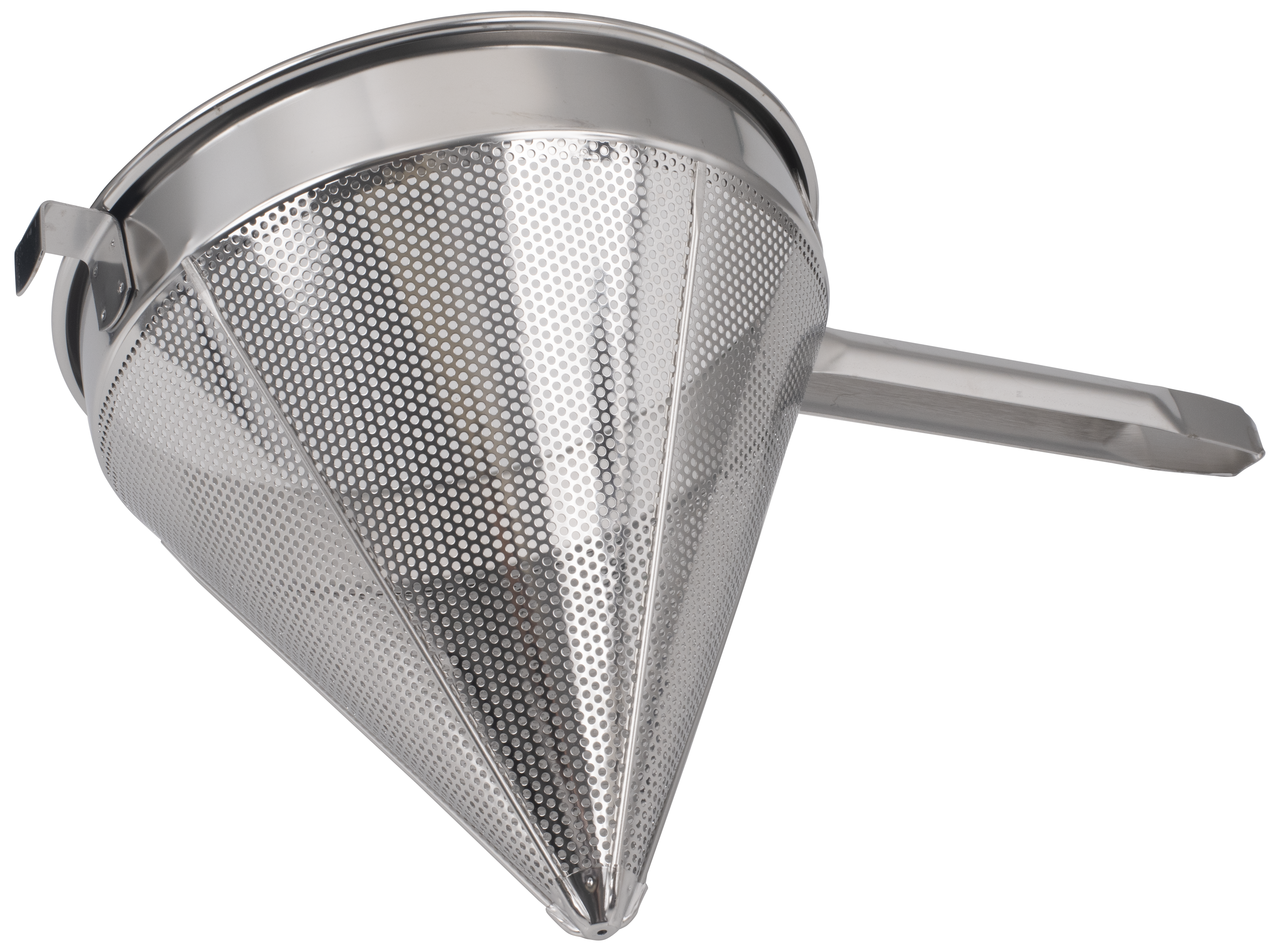 Chinese Strainer, 10"D, Coarse Mesh, Stainless Steel with Reinforced Rim