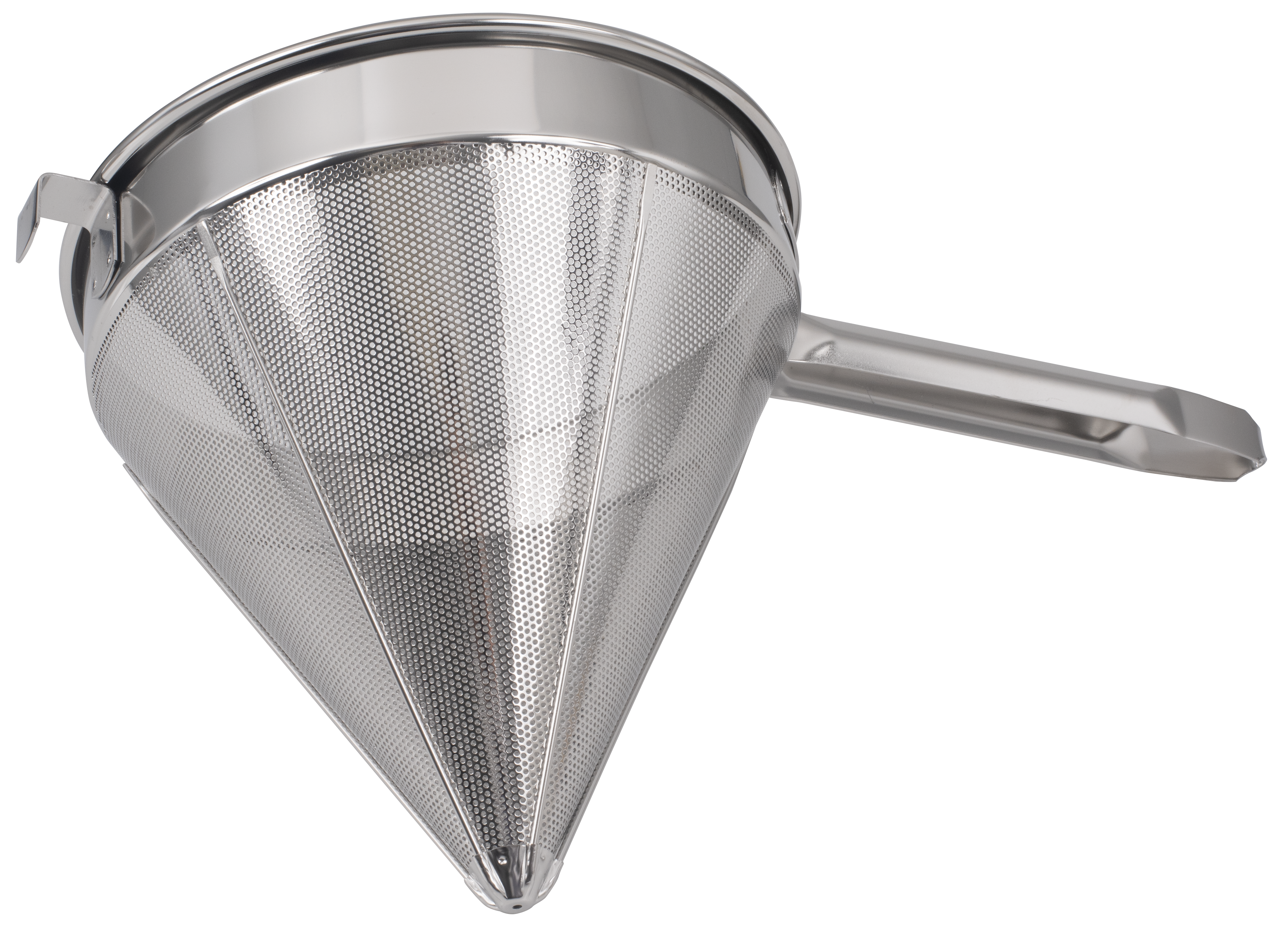 Chinese Strainer, 10"D, Fine Mesh, Stainless Steel with Reinforced Rim
