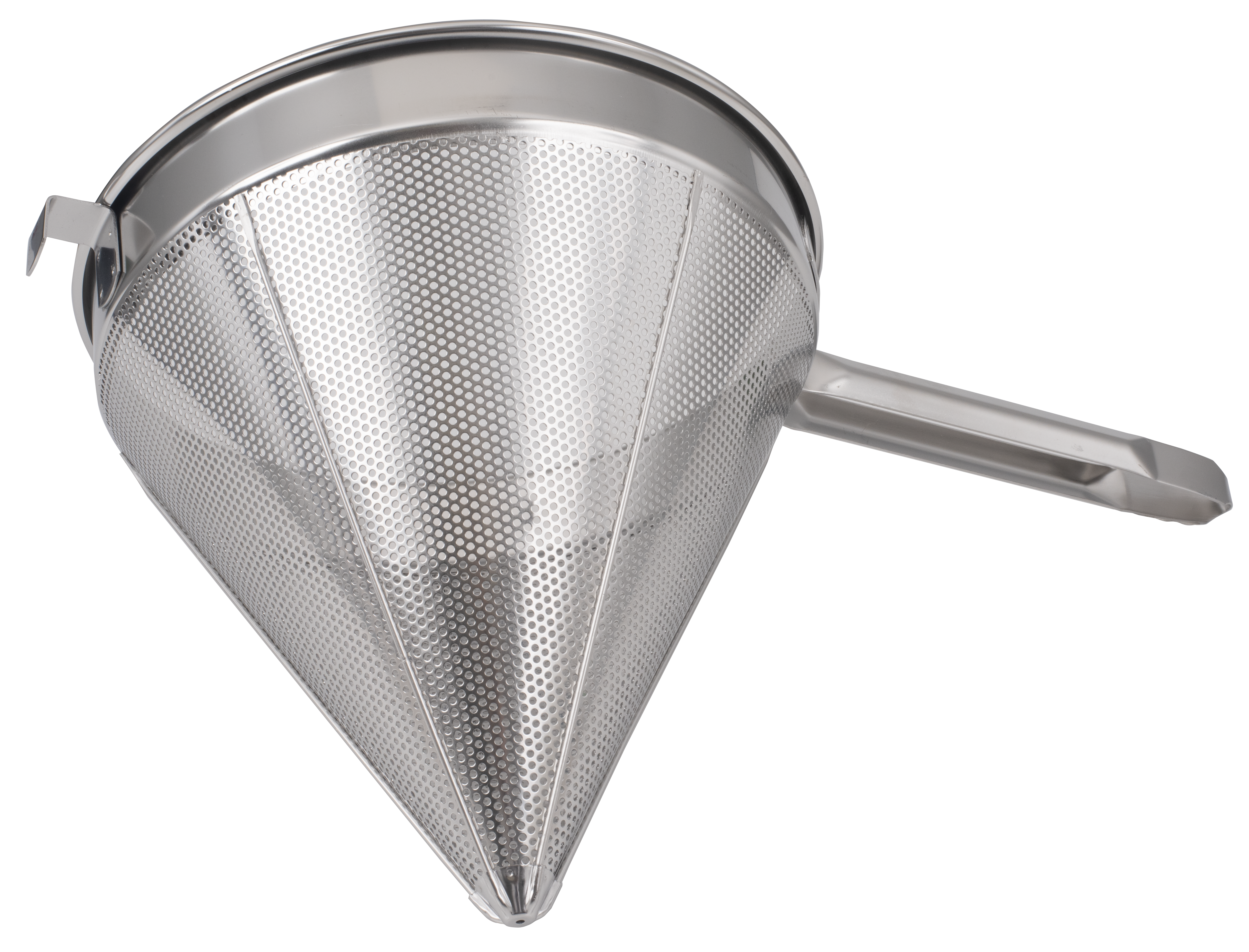 Chinese Strainer, 12"D, Coase Mesh, Stainless Steel with Reinforced Rim