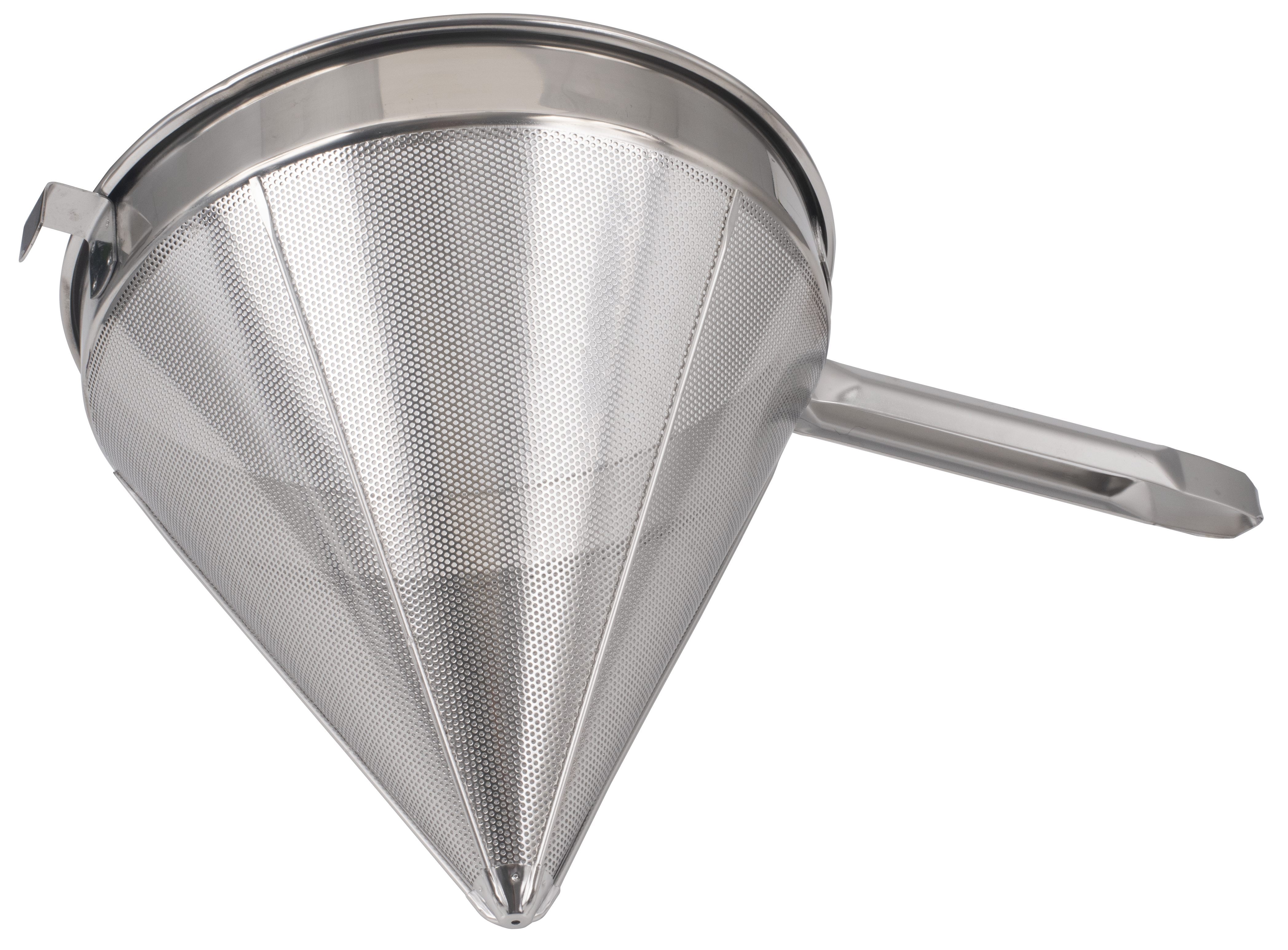 Chinese Strainer, 12"D, Fine Mesh, Stainless Steel with Reinforced Rim