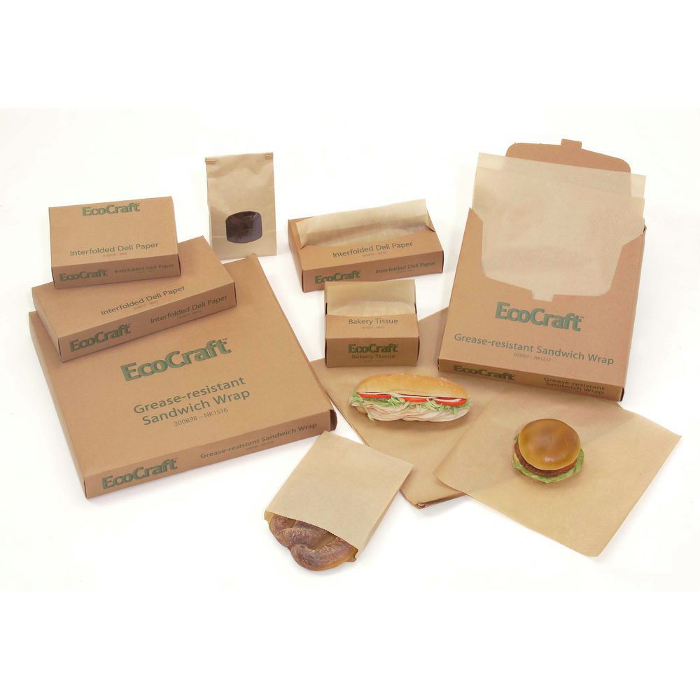 10-3/4" x 6" Natural Kraft Bakery Tissue