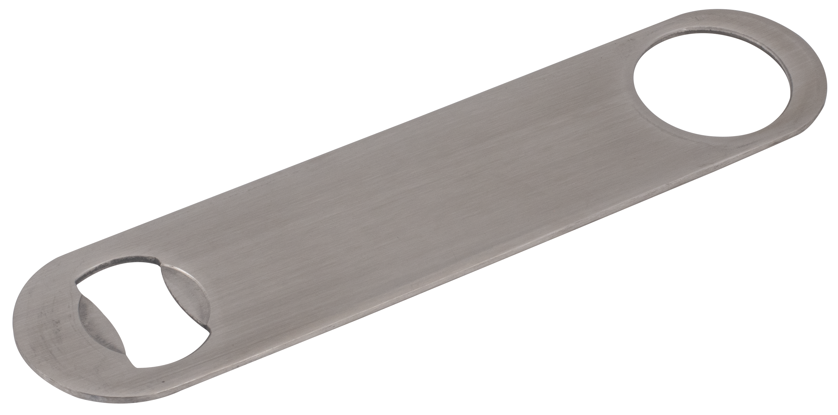 Flat Bottle Opener, 7"L, Heavy Stainless Steel