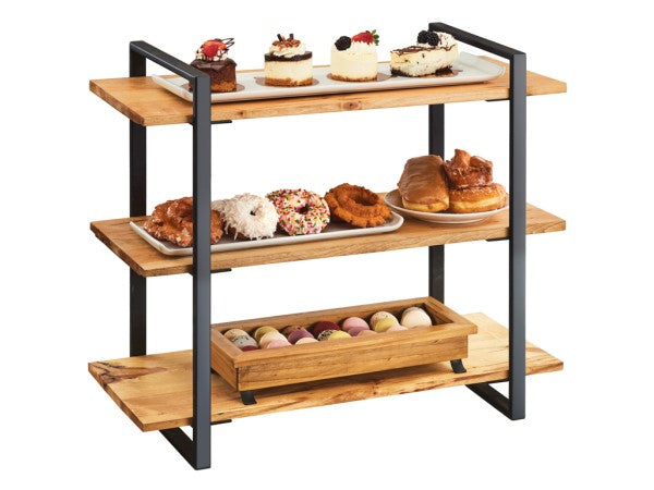 28" Rustic Pine Metal Riser