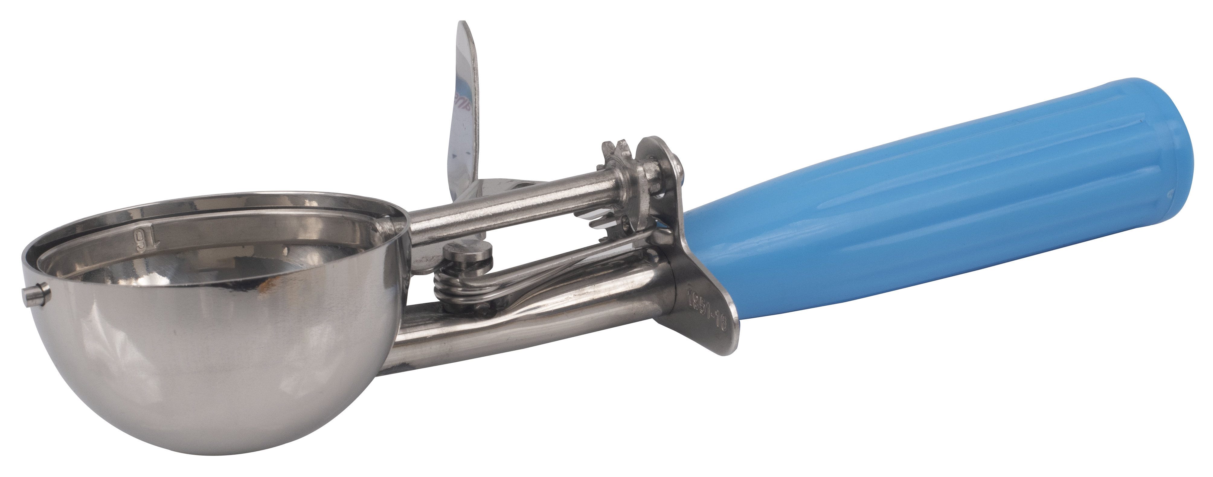 Ice Cream Disher, Blue, Size 16, 18/8 Stainless Steel NSF