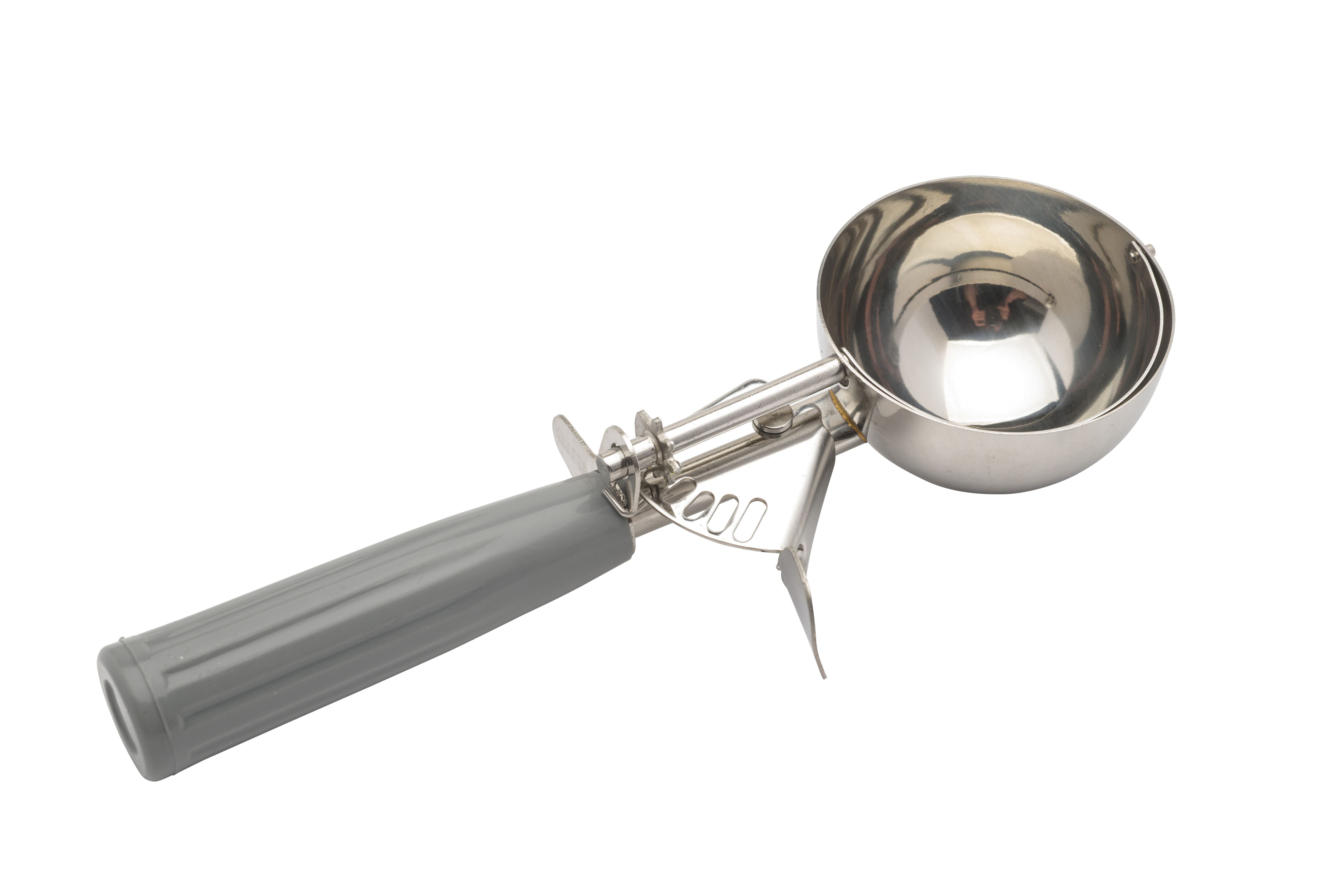 Ice Cream Disher, Gray, Size 8, 18/8 Stainless Steel NSF