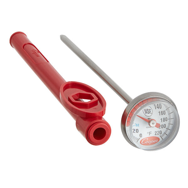 0–220°F Pocket Test Thermometer, 5" Stem