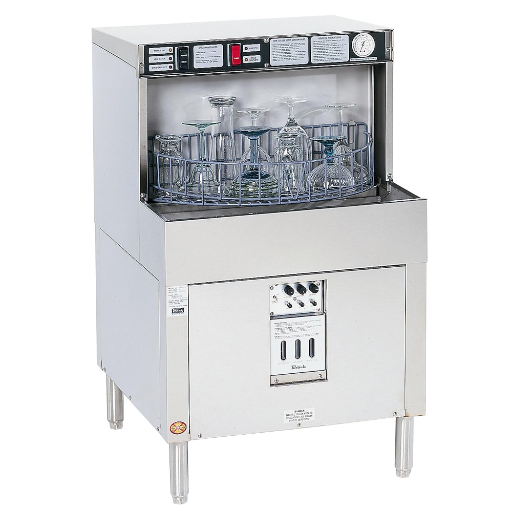 Low-Temp Undercounter Glass Washer, 720 Glasses/hr
