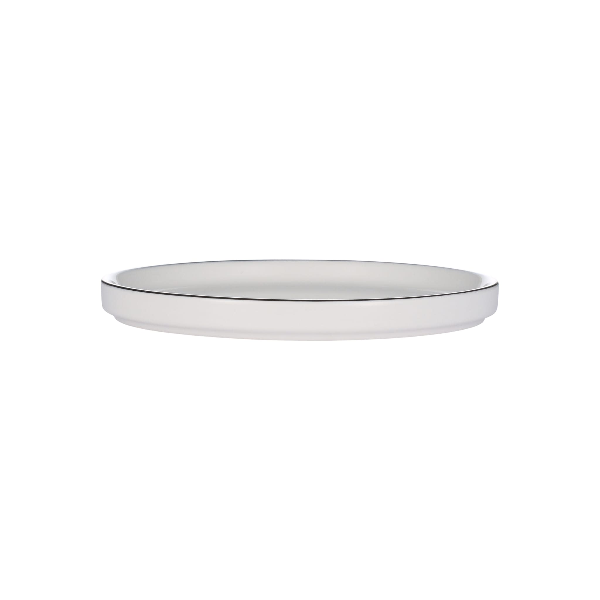 Porcelana Linea 7.75" Stacking Plate, Black