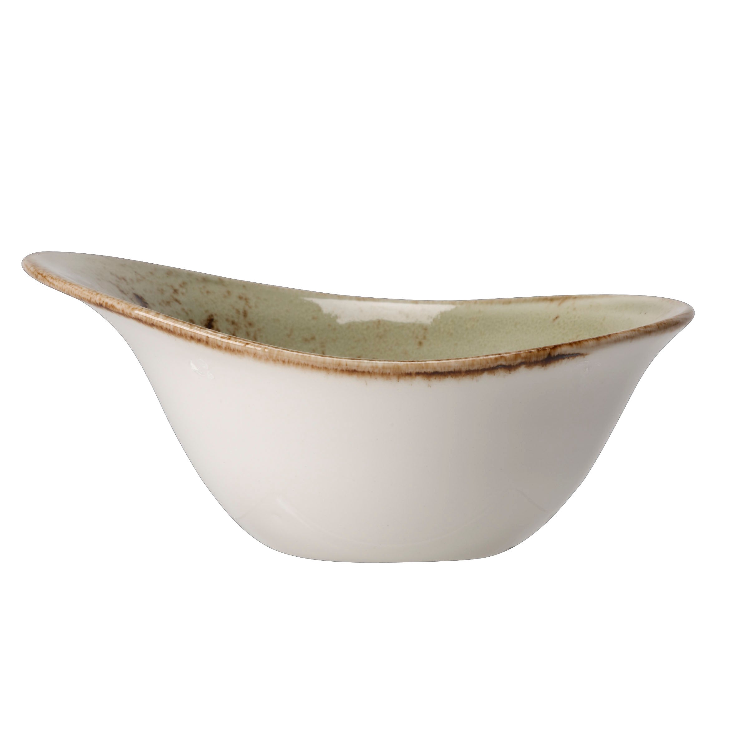 Bowl L 7.0" W 5.5" (14.5 Oz) Craft Green