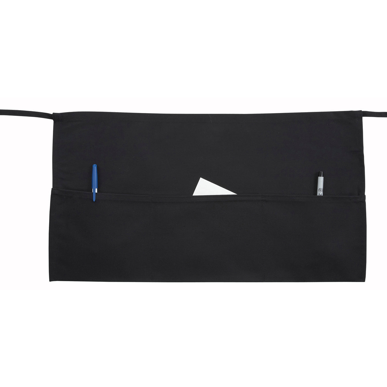Black 3-Pocket Waist Apron, 21-3/4" x 12-1/2"