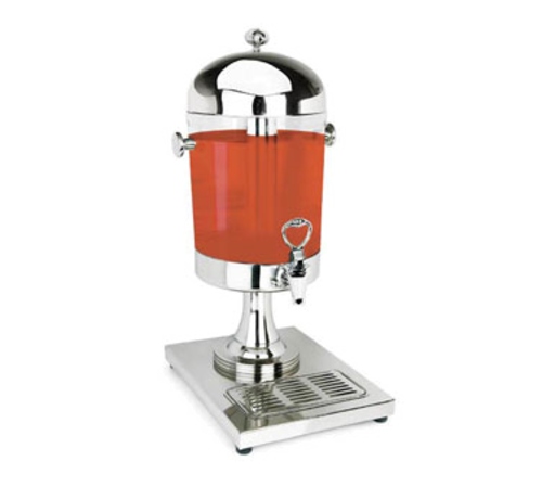 Park Avenue 2 Gallon Round Beverage Dispenser, Brushed Stainless Steel
