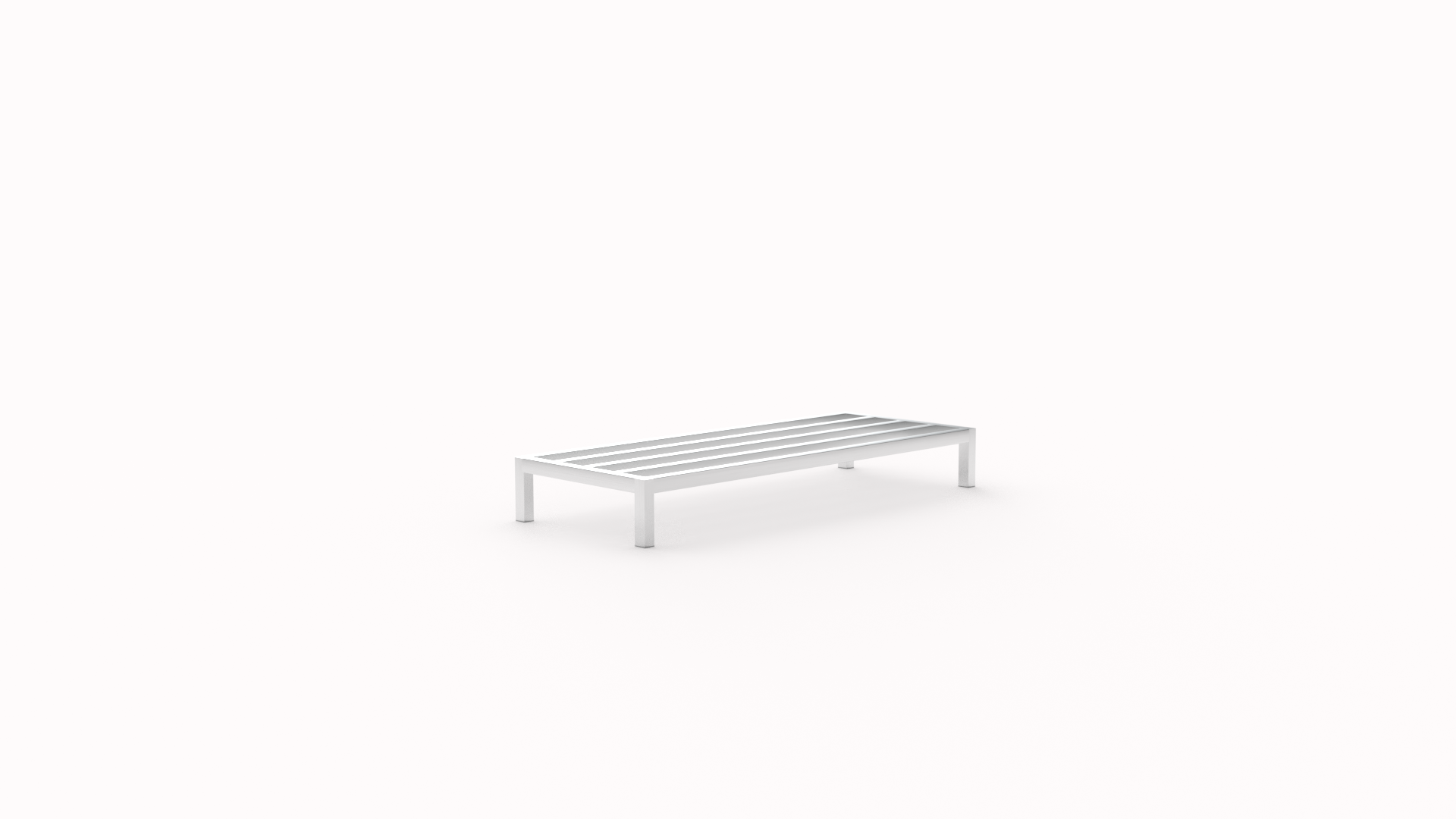 Welded Aluminum Dunnage Rack - HD-Bar (Tubular) - Heavy Duty Series - 24"W x 8"H x 60"L