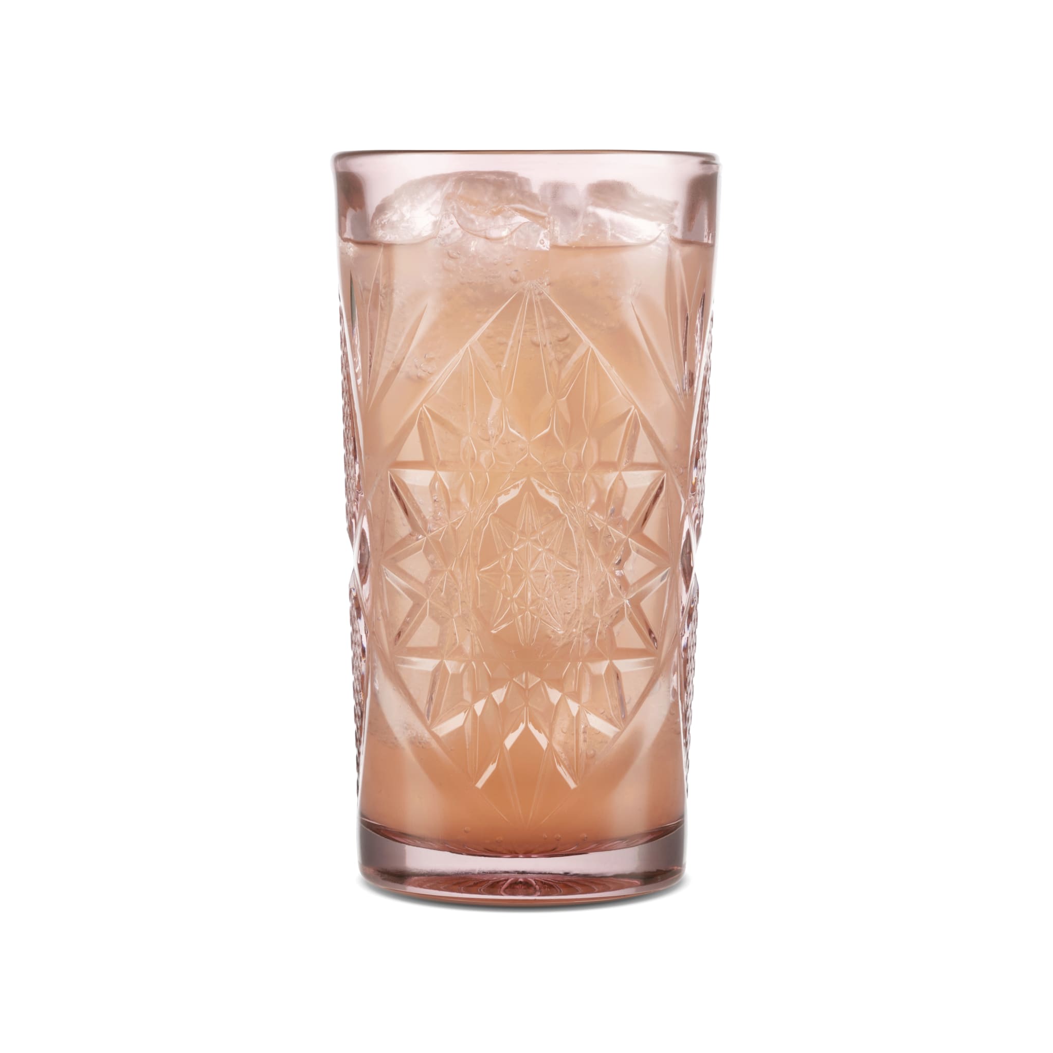 Hobstar 16 oz. Cooler Glass, Blush