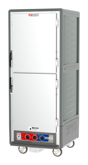 C5™ 3 Series Full-Height Grey Insulation Armour™ Moisture Heated Cabinet w/ (18) Pan Capacity, Universal Slides, 120v