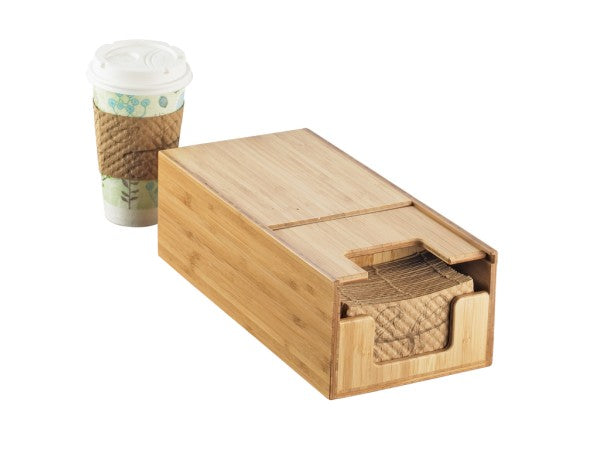 Bamboo 5-3/4" Coffee Sleeve Dispenser