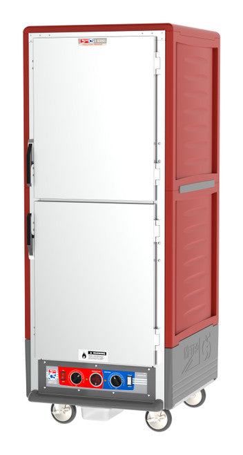 C5™ 3 Series Full-Height Red Insulation Armour™ Heated Holding Cabinet w/ (35) Pan Capacity, Lip Load Slides, 120v