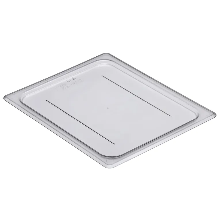 Camwear 1/2 Size Flat Polycarbonate Food Pan Cover, Clear