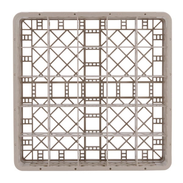 25-Compartment Full Size Glass Rack with 3 Extenders, Beige