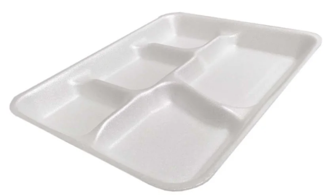 5 Compartment Foam School Tray