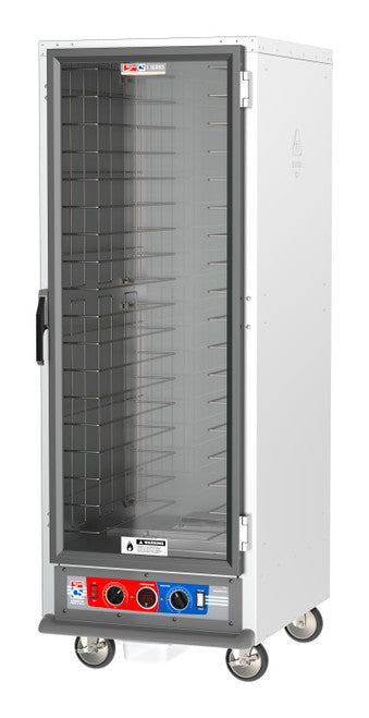 C5™ 1 Series Full-Height Non-Insulated Heated Holding Cabinet w/ (18) Pan Capacity, Fixed Slides, Clear Door, 120v