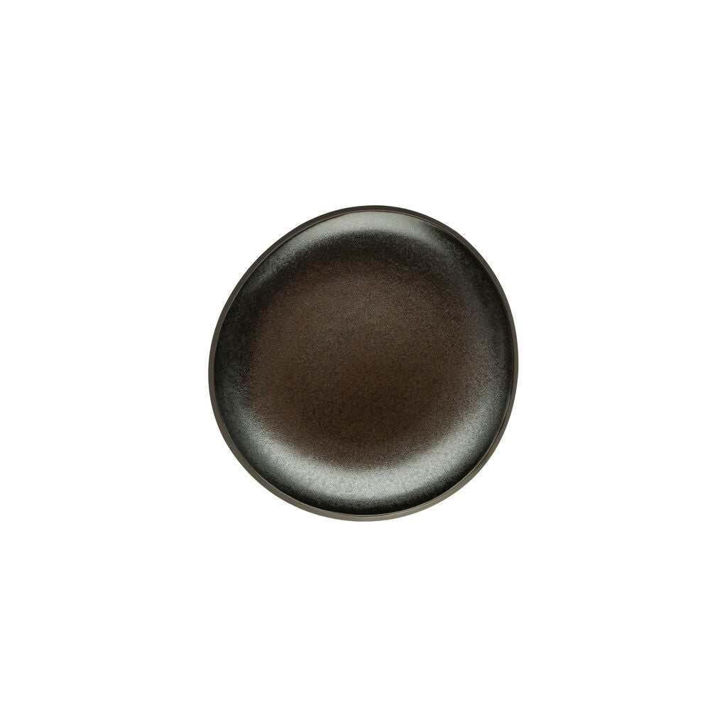 Plate, 6-1/3", round/free form,Junto, slate grey