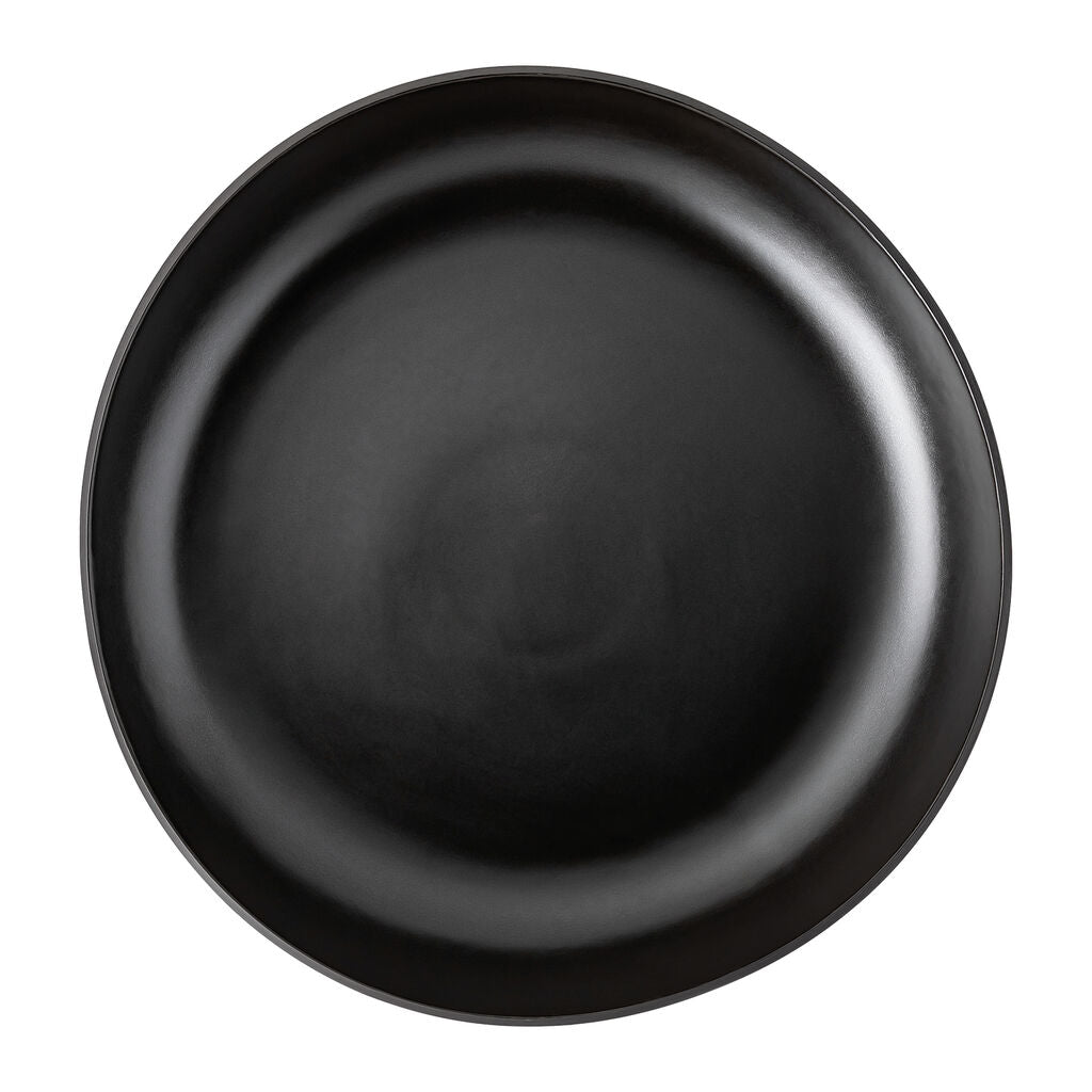 Plate, 34 oz., 13" x 12-5/8" x 2-1/3"H, round/free form,  Junto, Slate Grey